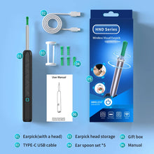 Load image into Gallery viewer, Ear Cleaner with Camera Wireless Ear Sticks Otoscope USB C Charging Endoscope Wax Removal Tool Earpick MIni Camera
