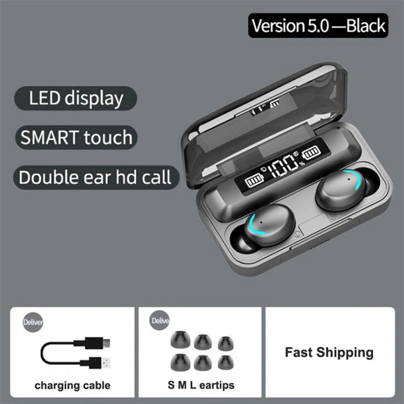 Wireless Earphones LED Dislpaly