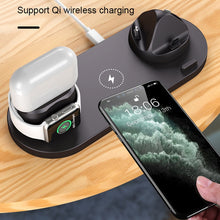 Load image into Gallery viewer, Wireless Charging Stand Mobile Phone Docking Station 10W Suitable for iPhone Airpods Watch mobile phone charger
