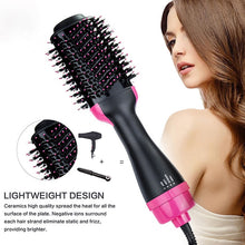 Load image into Gallery viewer, Two in One Hair Dryer Hot Air Brush Hair Straightener
