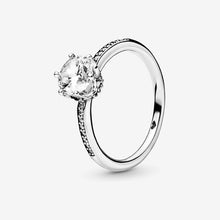 Load image into Gallery viewer, Sterling Silver Princess Tiara Rings for Women 100% 925
